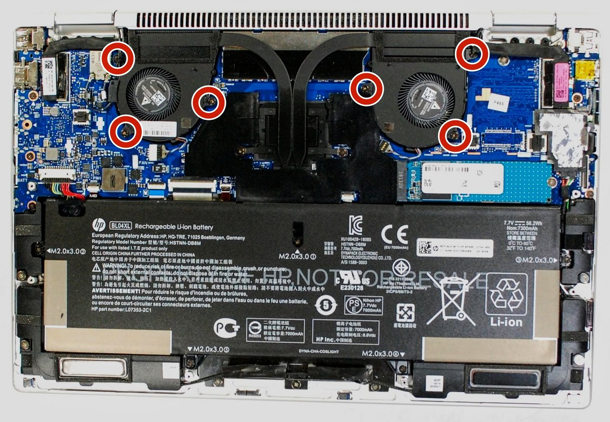 Internal Photo of HP Elitebook X360 1040 G4 1040 G5 backlit Greek GK keyboard (HP Elitebook x360 1040 G5)